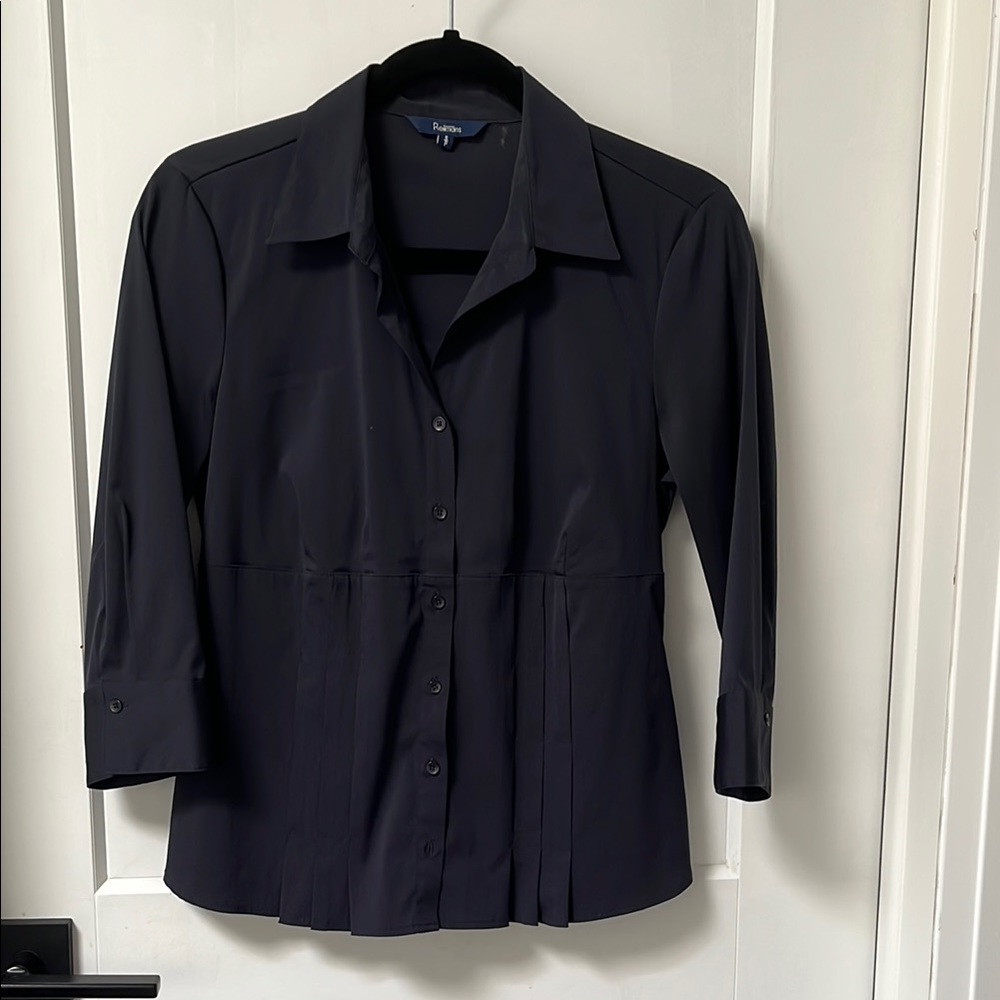 Black Button-Up Blouse